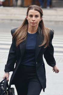 Coleen Rooney arriving at the Royal Courts of Justice.