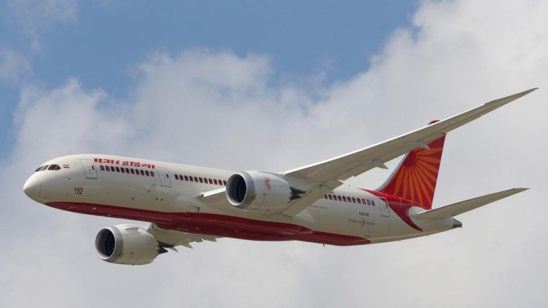 Air India flight in flight.