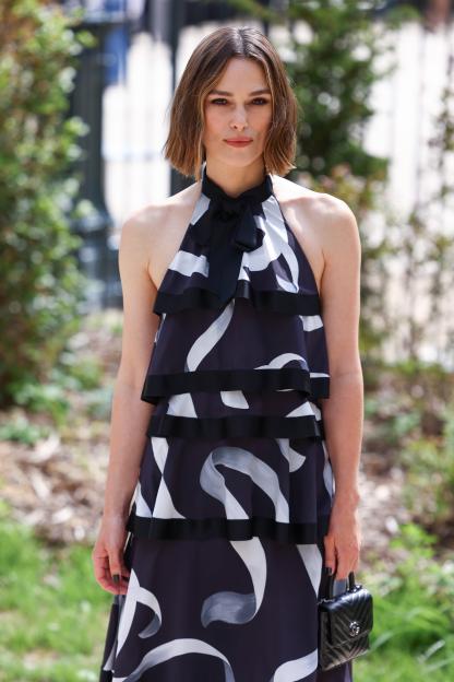 Keira Knightley at a Chanel fashion show.