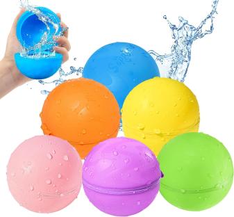 Recalled children's water toy balls in assorted colors.