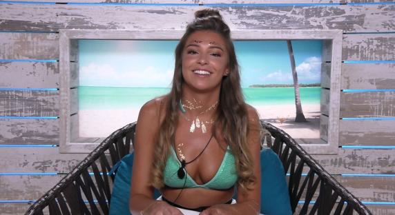Zara McDermott on Love Island.