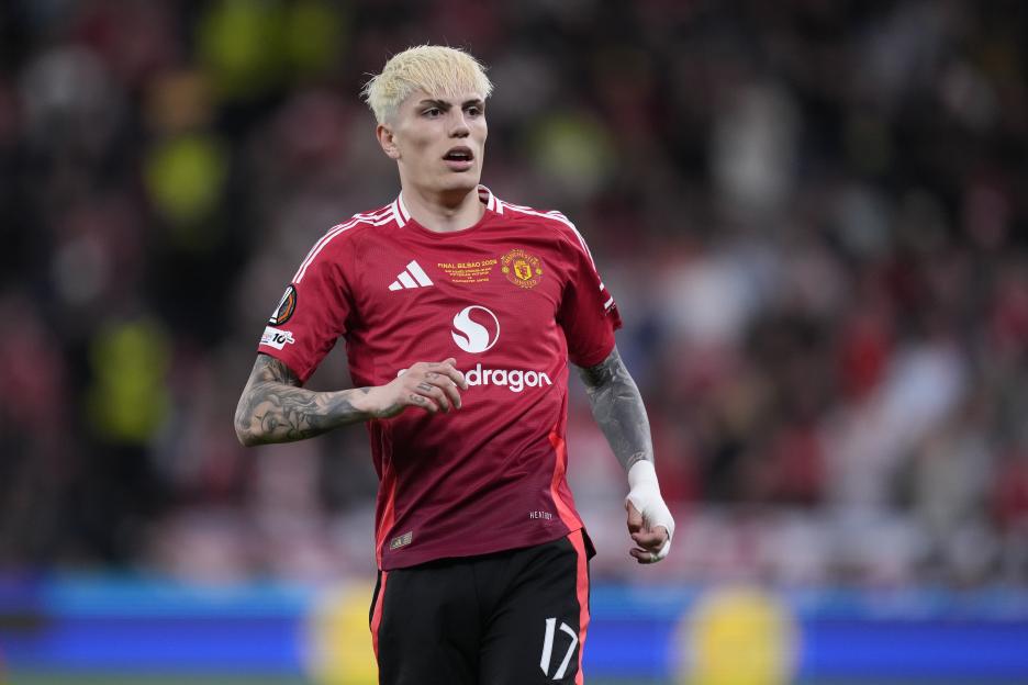 Alejandro Garnacho of Manchester United at the UEFA Europa League Final.