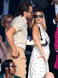 Margot Robbie and Tom Ackerley at Wimbledon.