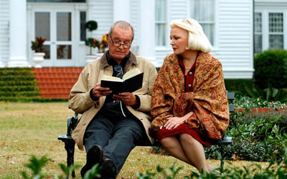 James Garner and Gena Rowlands in a scene from *The Notebook*.