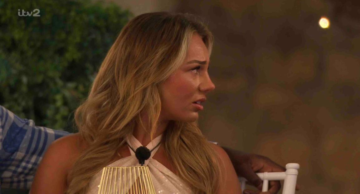Screenshot of a woman from ITV2's Love Island.