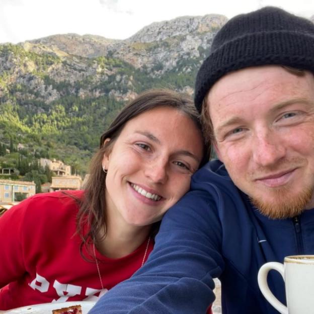 England Footballer Lotte Wubben-Moy and partner Tao Geoghegan Hart