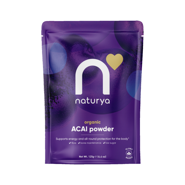 Naturya organic acai powder pouch.