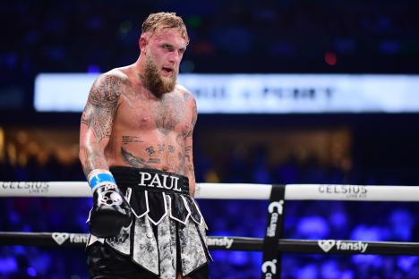 Jake Paul in a boxing ring.