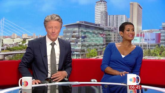 Naga Munchetty and Charlie Stayt on BBC Breakfast.