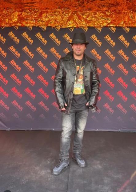 X Factor finalist Anthony Russel at an event.