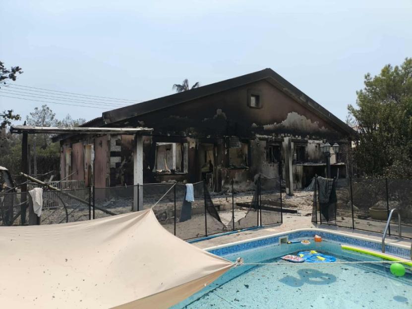 INFERNOS AFTERMATH Moment horrified Brit expats tour smouldering shell of Cyprus home they fled with secs to spare as deadly wildfires hit