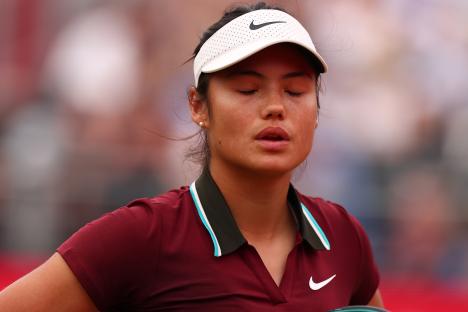 Emma Raducanu during a tennis match.