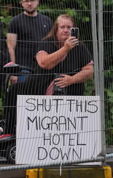Protest sign reading