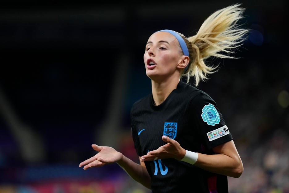 Chloe Kelly, England and Arsenal forward, during a UEFA Women's EURO 2025 Semi-Final match.