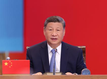 Xi Jinping speaking at the second China-Central Asia Summit.