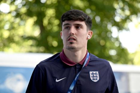 Tino Livramento of England arriving at the stadium.