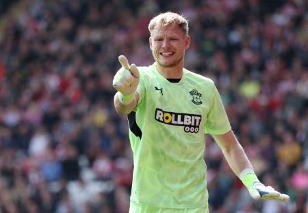 Southampton's Aaron Ramsdale celebrating.