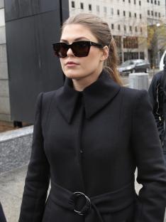 Belle Gibson arriving at the Federal Court in Melbourne.