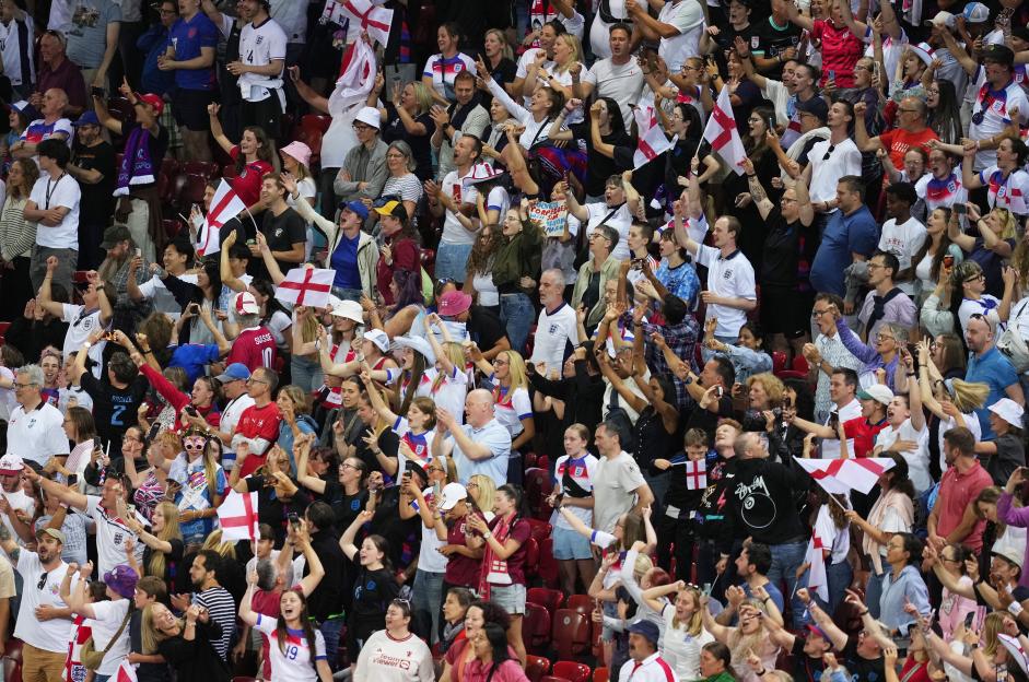 England fans celebrating a victory.