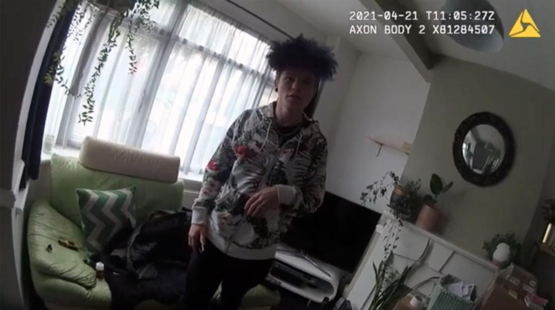 Police bodycam footage of Thomas Holford's arrest.