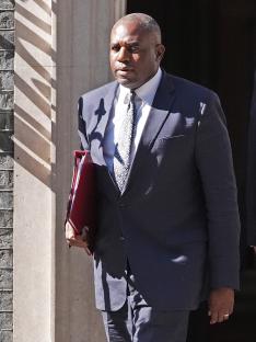 David Lammy leaving Downing Street.