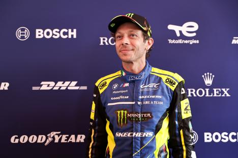 Valentino Rossi in racing attire.