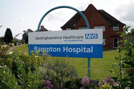 Rampton Hospital sign.