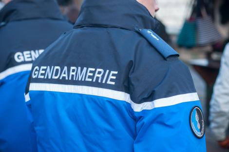 Back of French gendarme's uniform.