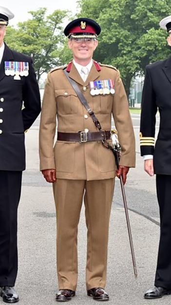 Retired British Army Colonel Terry Southwood in uniform.