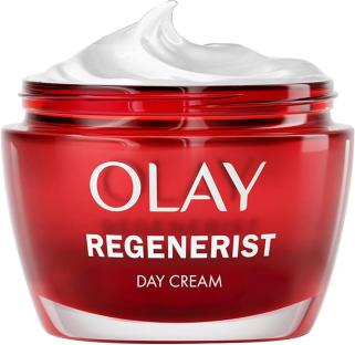 Olay Regenerist Day Cream jar.