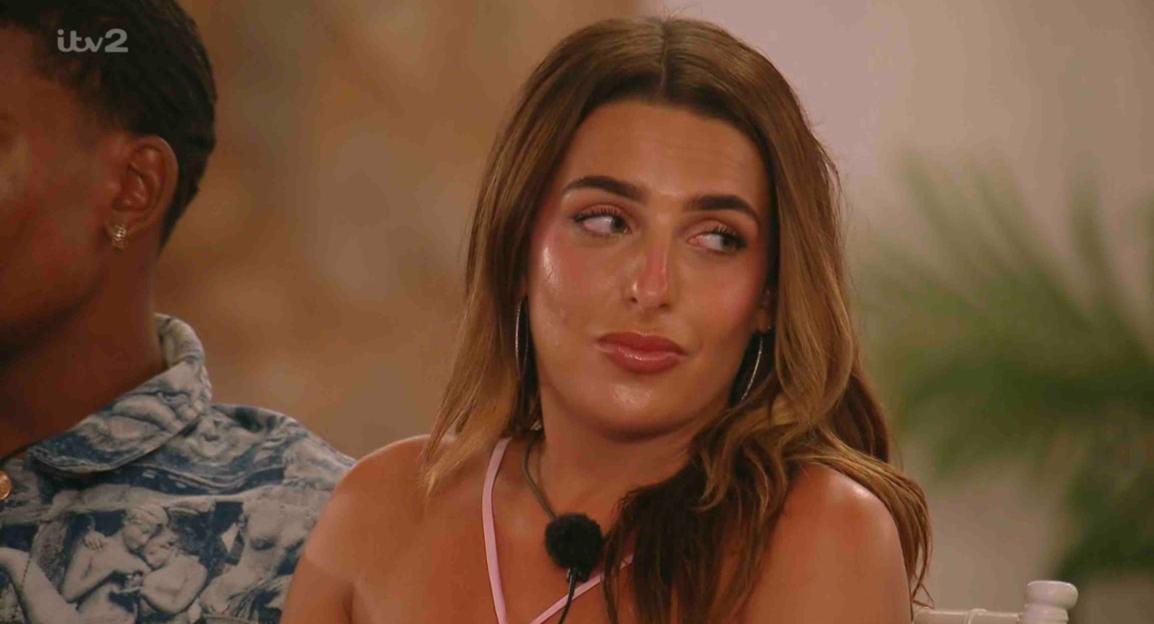 Screenshot of a woman from ITV2's Love Island.
