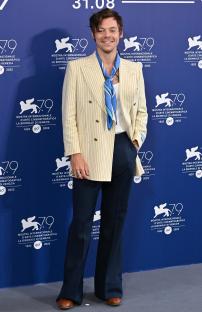 Harry Styles at the Venice Film Festival photocall.
