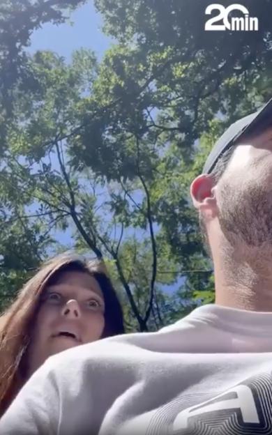 A man surprised by his online date's husband.