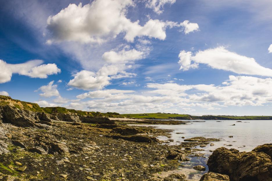 The tidal system on this day was registering a height 0.68m which opened up a whole stretch of normally unreachable coastline