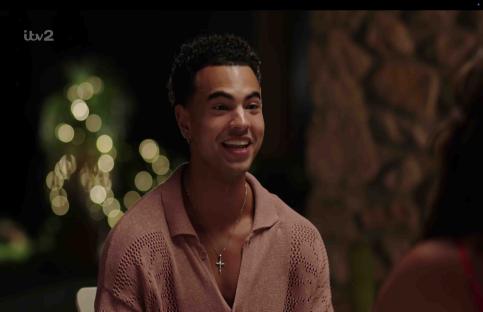 Still image of Harrison and Toni on a date from ITV2's Love Island.