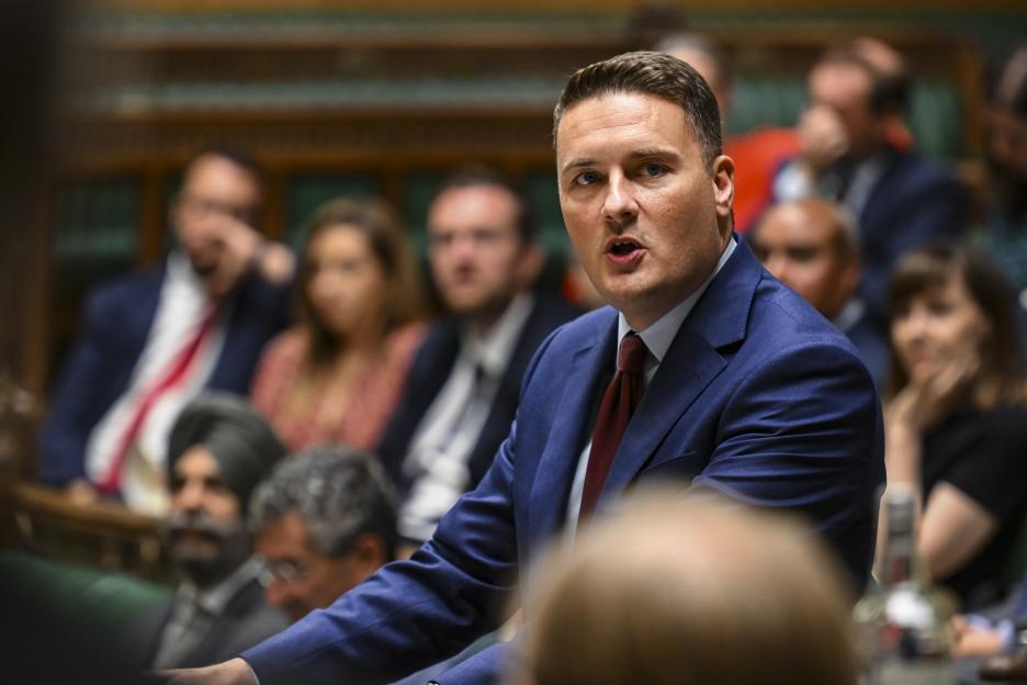 Wes Streeting speaking in the House of Commons.