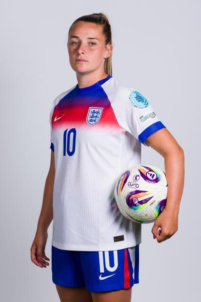 LONDON, ENGLAND - JUNE 24: Ella Toone of England poses for a portrait during the Official UEFA Women's EURO 2025 Portrait Session on June 24, 2025 in London, England. (Photo by Pat Elmont - UEFA/UEFA via Getty Images)
