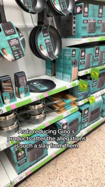 Gino D'Acampo cookware on sale at Asda.