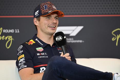 Max Verstappen in a press conference.