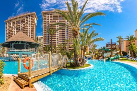 Magic Tropical Splash water park in Benidorm, Spain.