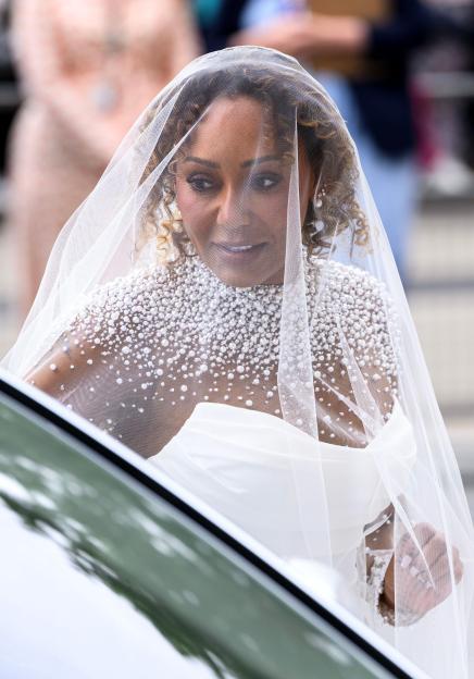 Melanie Brown at her wedding in St. Paul's Cathedral.