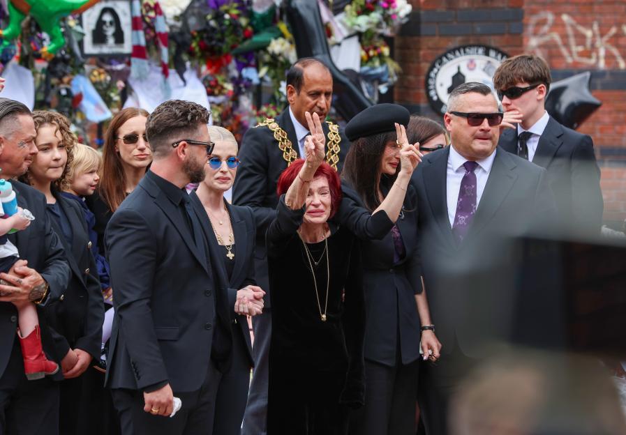 Ozzy Osbourne's family and fans pay their respects at his funeral.
