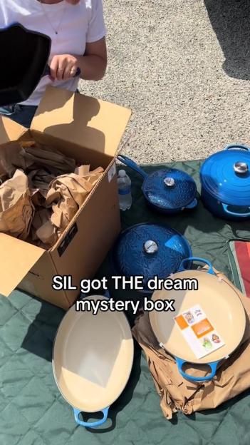 Le Creuset mystery box contents.