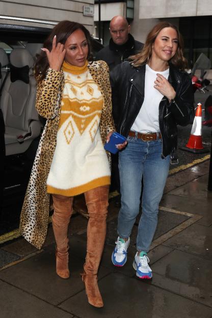Mel B and Mel C of the Spice Girls at BBC Radio 2.