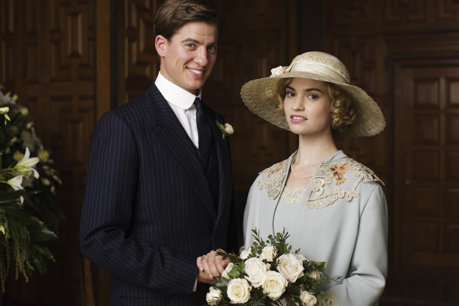Lady Rose and Atticus in Downton Abbey.