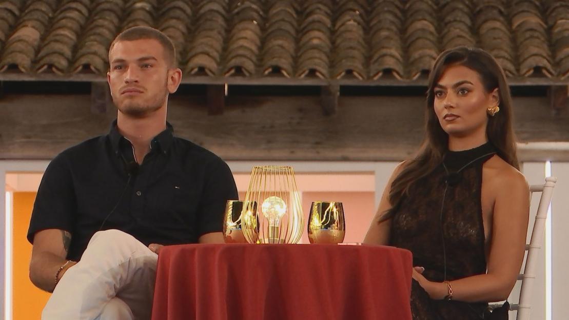Blu Chegini and Megan Forte Clarke on Love Island.