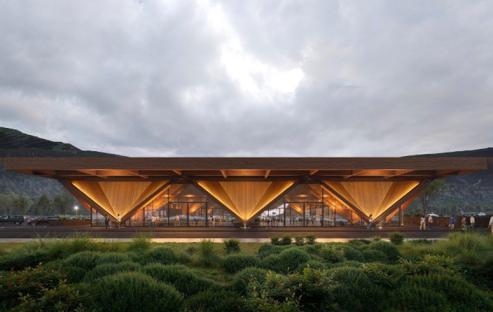 Architectural rendering of Mestia Airport's new terminal.