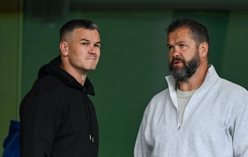 Jonathan Sexton and Andy Farrell, British & Irish Lions coaches.