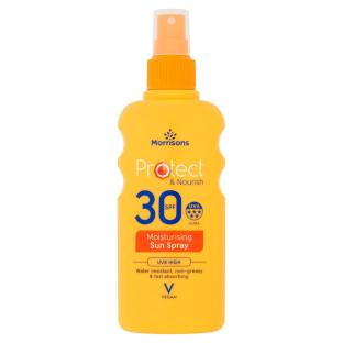 Morrisons SPF 30 moisturising sun spray.