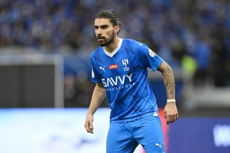 Ruben Neves of Al-Hilal during a soccer match.